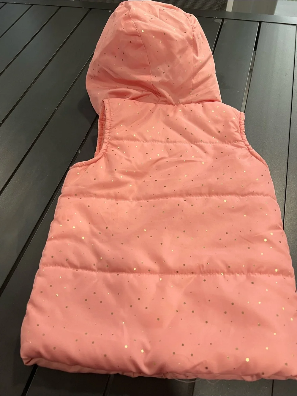 Disney Pink Hooded Vest with Gold Tiara Detail